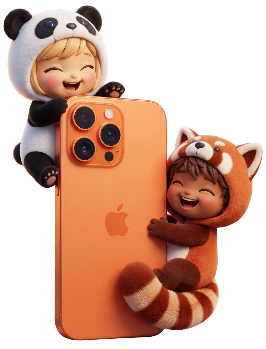Pip and Rio using Helm on a phone